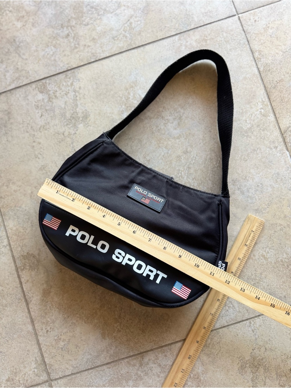 Polo by Ralph Lauren Black Polo Sport Shoulder Bag - Picture 6 of 7